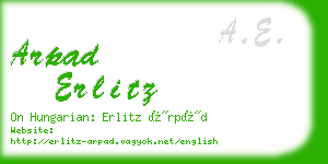 arpad erlitz business card